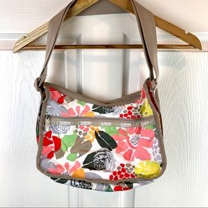 LeSportsac Classic Hobo, white with floral print